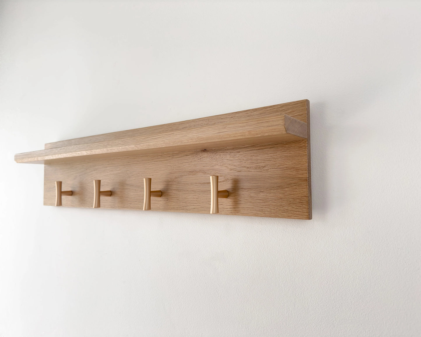 Traditional Oak Entryway Coat Rack