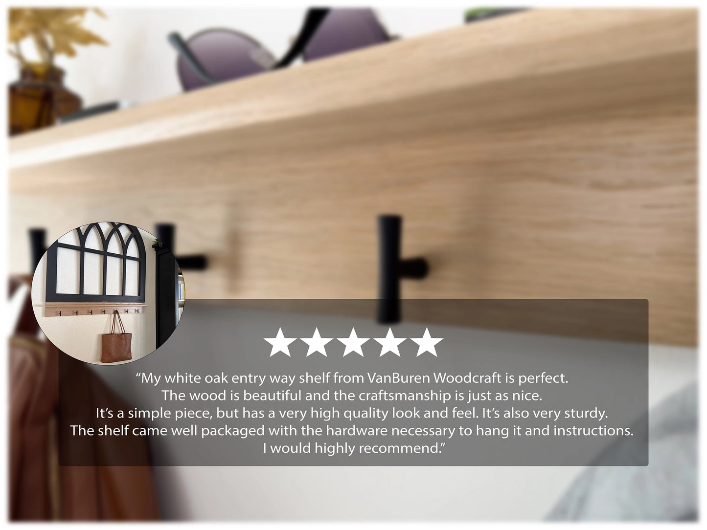 White Oak Coat Rack