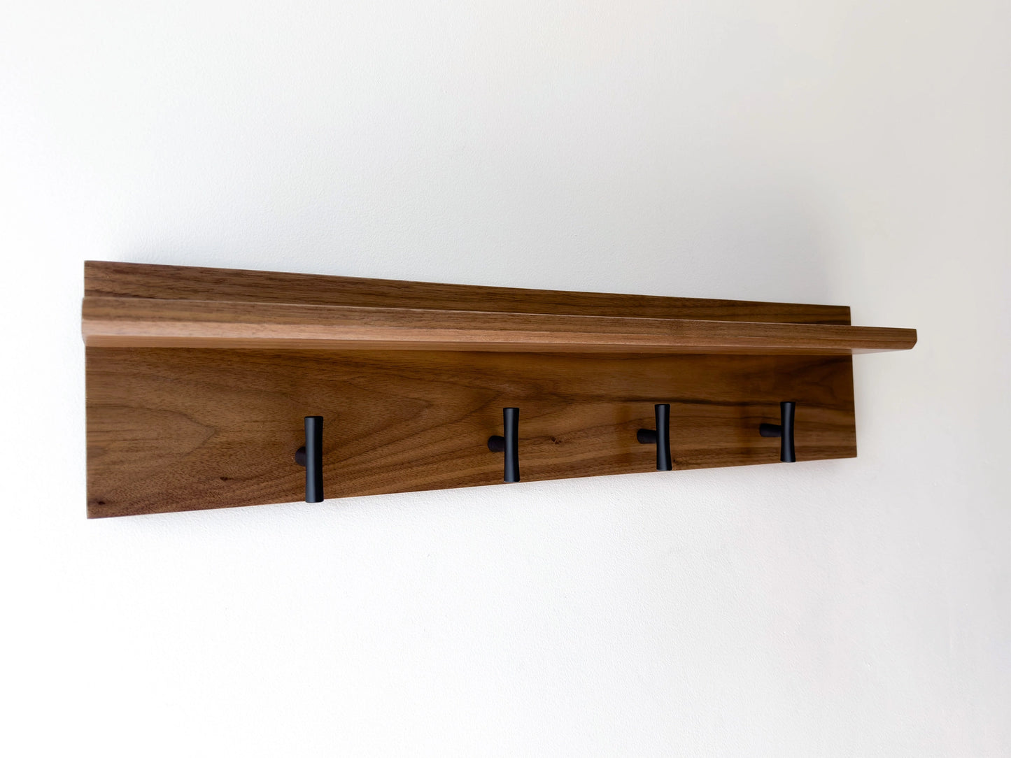 Walnut Entryway Coat Rack