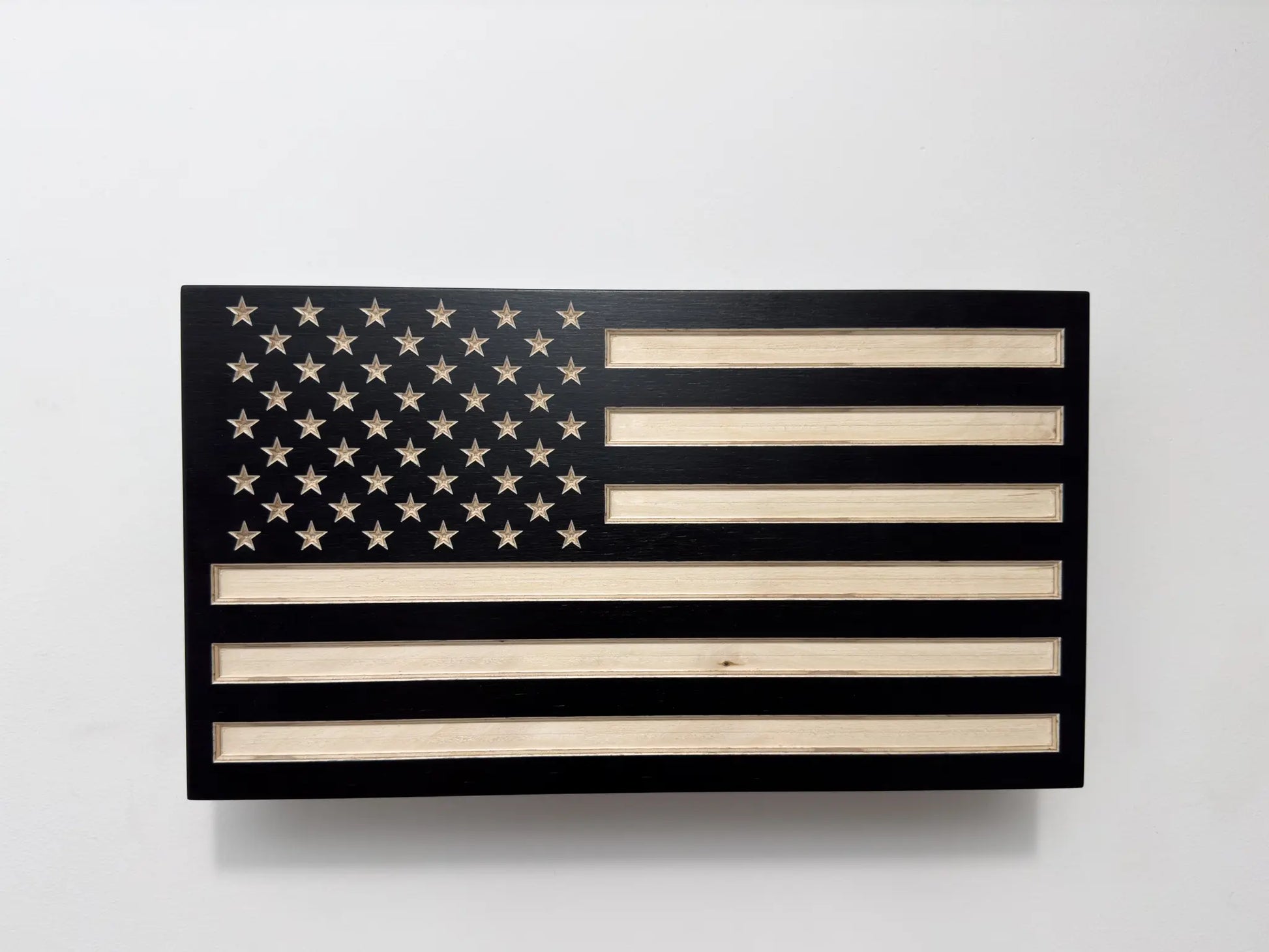 Black American Flag, Hidden Gun Storage, Front, Closed