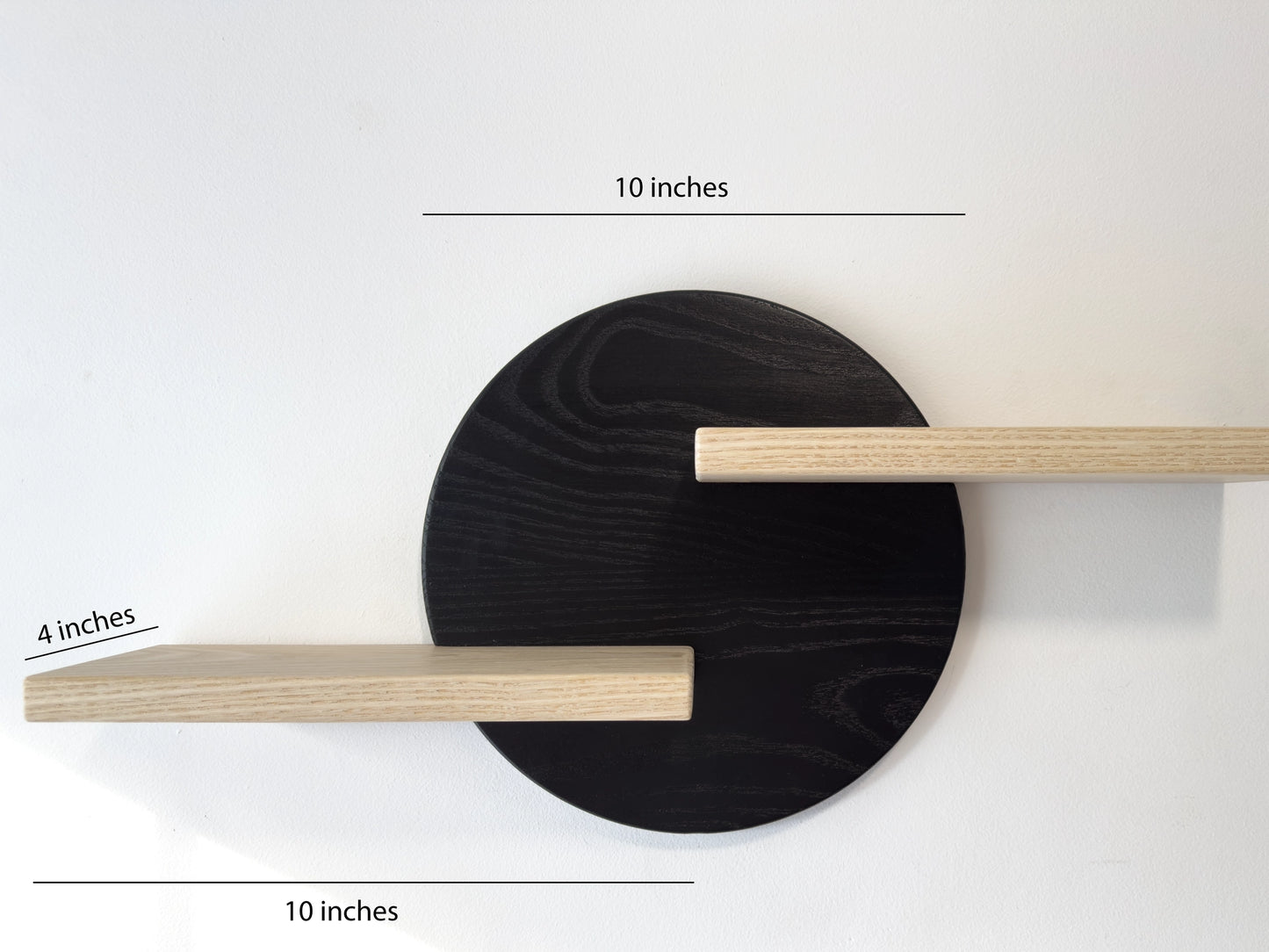 round mid century modern wall shelf dimensions