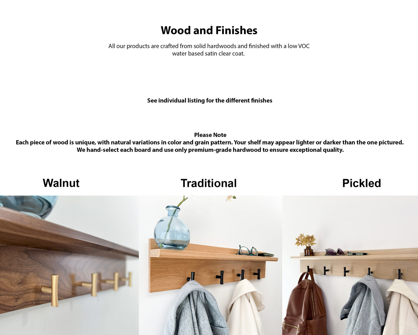 Traditional Oak Entryway Coat Rack